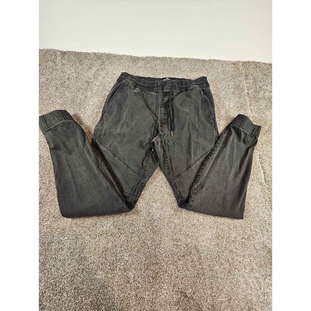 Hollister Advanced Stretch Skinny Jogger Mens Medium Washed Black Gray Pants - Picture 9 of 16